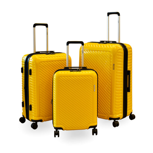 ARMN brand Titanium 3-Piece Hard Luggage Set - Yellow