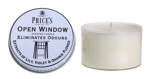 Price's brand Open Window Tin Candle