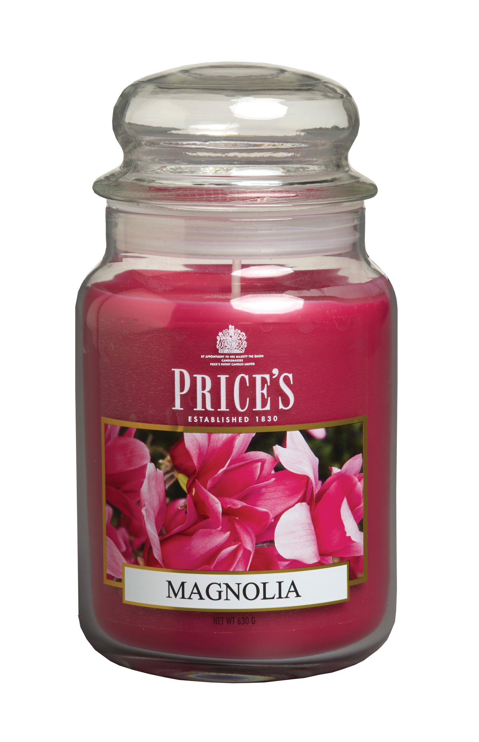 Price's Large Scented Candle with Jar and Lid - Magnolia
