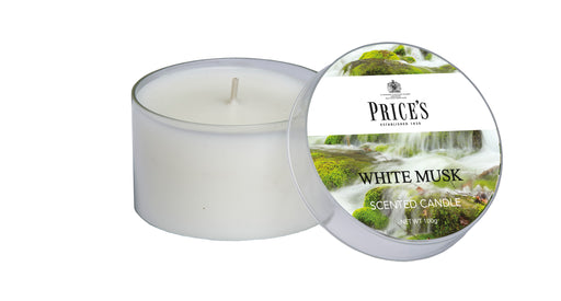 Price's brand Candle Tin - White Musk