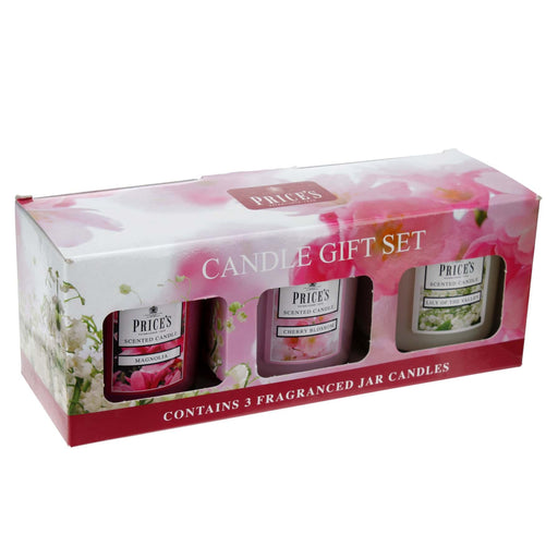 Price's brand Candle Set - Lily of the Valley & Magnolia & Cherry Blossom
