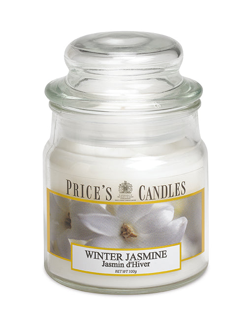 Price's brand Medium Candle Jar with Lid - Winter Jasmine
