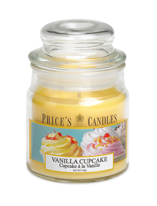 Price's Medium Scented Candle with Jar and Lid - Vanilla Cake