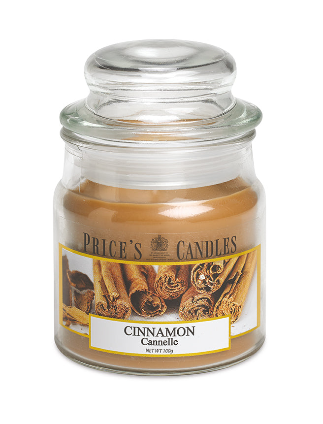Price's Medium Scented Candle with Jar and Lid - Cinnamon