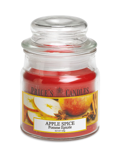 Price's brand Medium Candle Jar with Lid - Apple Spice