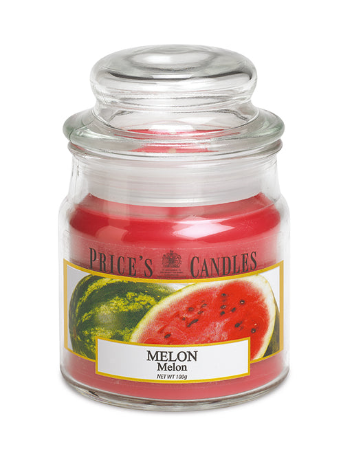 Price's brand Medium Candle Jar with Lid - Melon