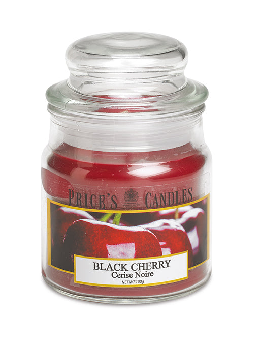 Price's brand Medium Candle Jar with Lid - Black Cherry