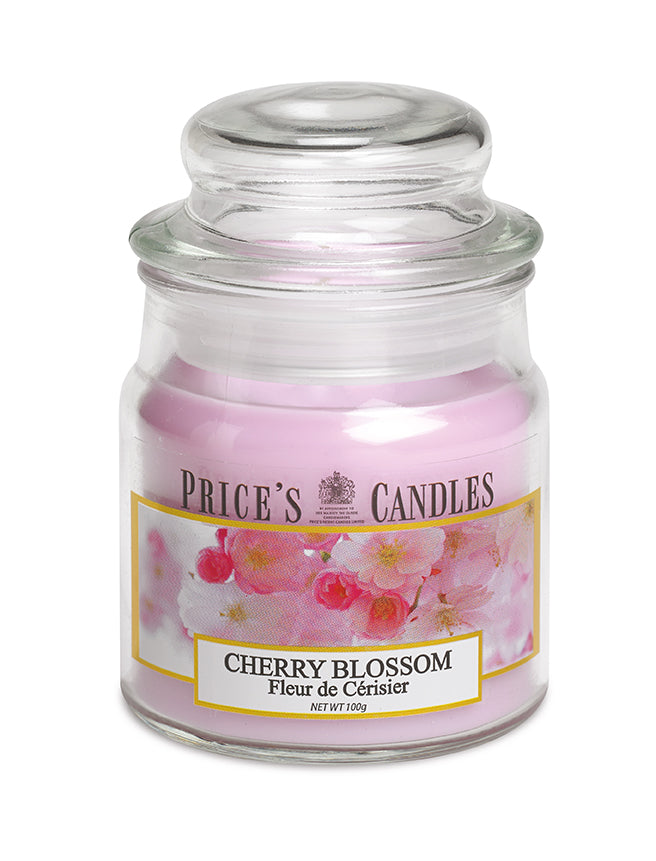 Price's Medium Scented Candle with Jar and Lid - Cherry Blossom