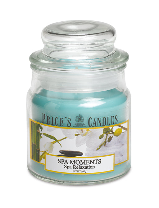 Price's brand Medium Candle Jar with Lid - Spa Moments