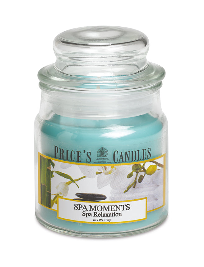 Price's Medium Scented Candle with Jar and Lid - Spa Relaxation