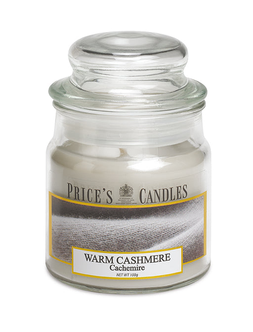 Price's brand Medium Candle Jar with Lid - Warm Cashmere