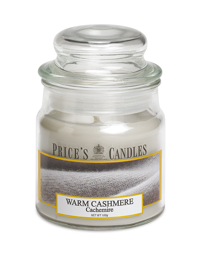 Price's Medium Scented Candle with Jar and Lid - Warm Cashmere