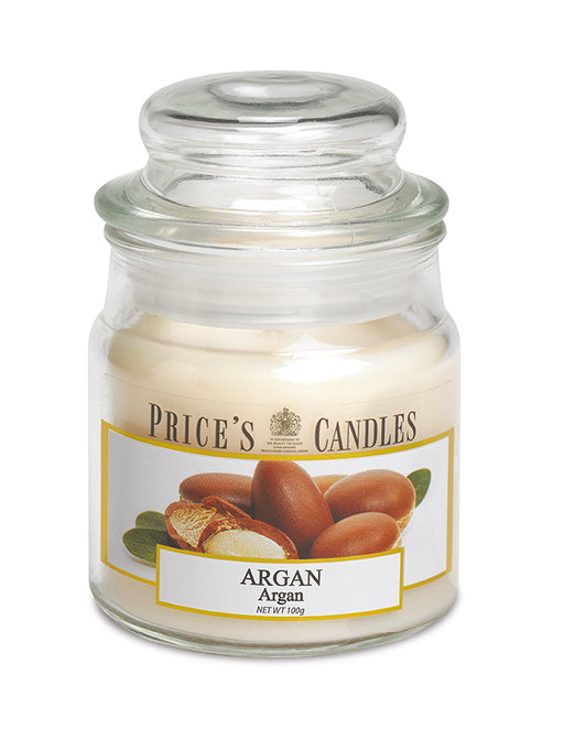 Price's brand Medium Candle Jar with Lid - Argan