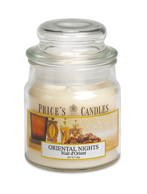 Price's brand Medium Candle Jar with Lid - Oriental Nights