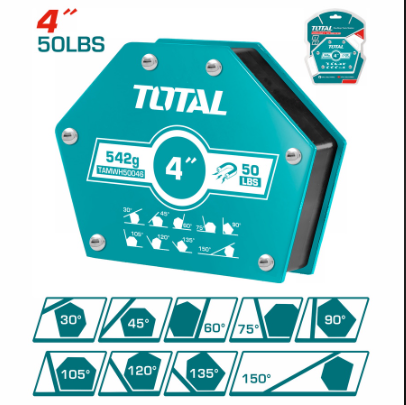 زوايا لحام مغناطيس 4" من توتال Bashiti Hardware