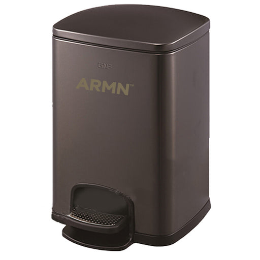 ARMN brand Tramontina 5L Pedal Steel Waste Bin - Black