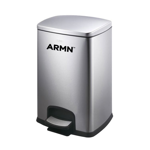 ARMN brand Tramontina 5L Pedal Steel Waste Bin - Silver