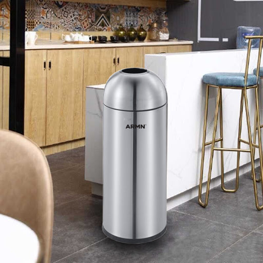 ARMN brand Tramontina 50L Waste Bin with Top Openning - Silver