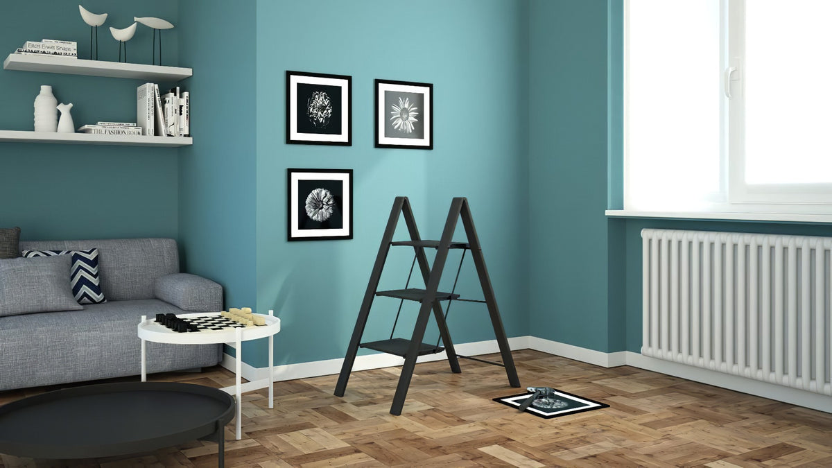 Colombo Leonardo 3-Step Ladder - Black — جعفر شوب