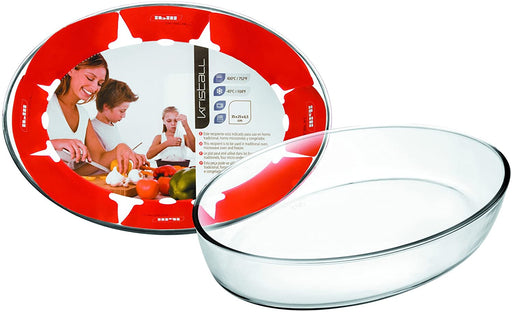Ibili brand 40x27cm Oval Glass Tray