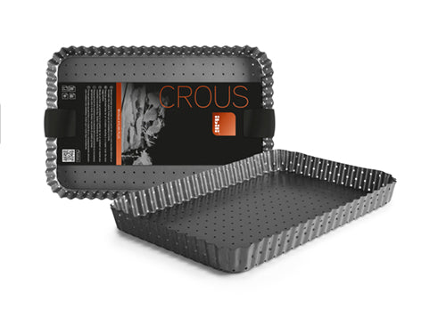 Ibili brand Crous 31x21 cm Oblong Perforated Pan
