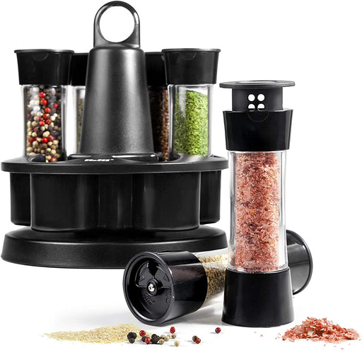 Ibili brand 6-Spice Jar Set with Rotating Stand