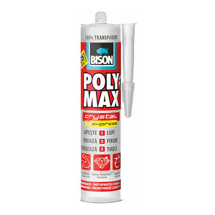 Polymax Polymax general adhesive, 300 grams, Bison crystal clear — جعفر شوب