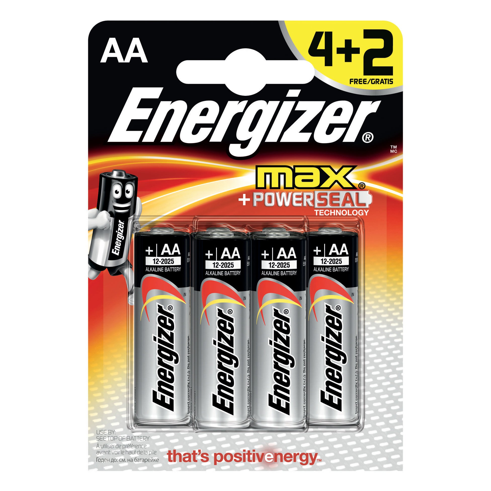 Alkaline Max AA battery, size 4+2 - Energizer