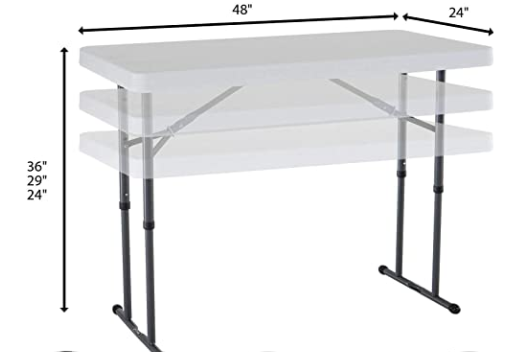 طاولة مستطيلة قابلة للطي 60*120 سم Bashiti Hardware
