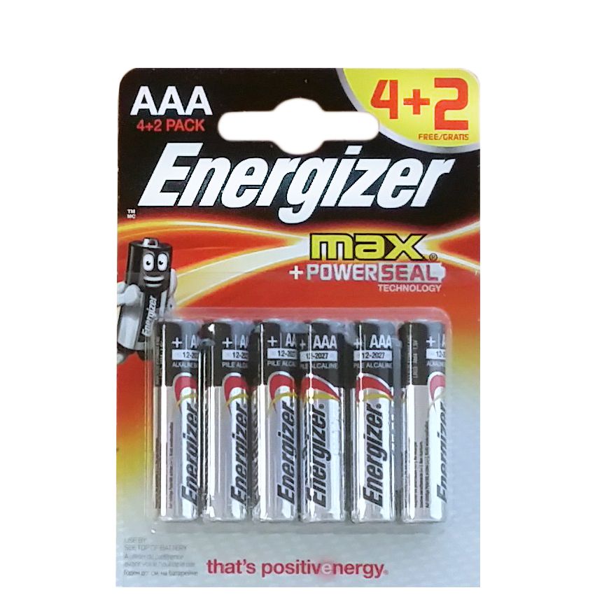 Alkaline Max AAA battery, size 4+2 - Energizer