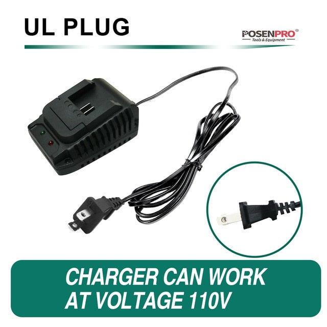 20V Battery Charger 2.0Ah 4.0Ah Rechargeable Lithium Battery Also for POSENPRO LANNERET