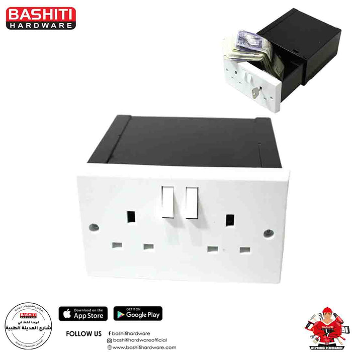Secret safe box in the wall form of a power socket Bashiti Hardware