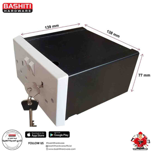 Secret safe box in the wall form of a power socket Bashiti Hardware