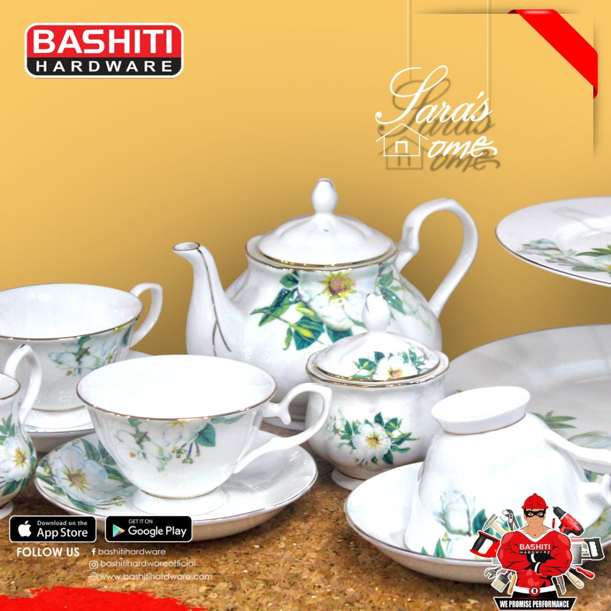 Tea Set 17 PC with desert holder