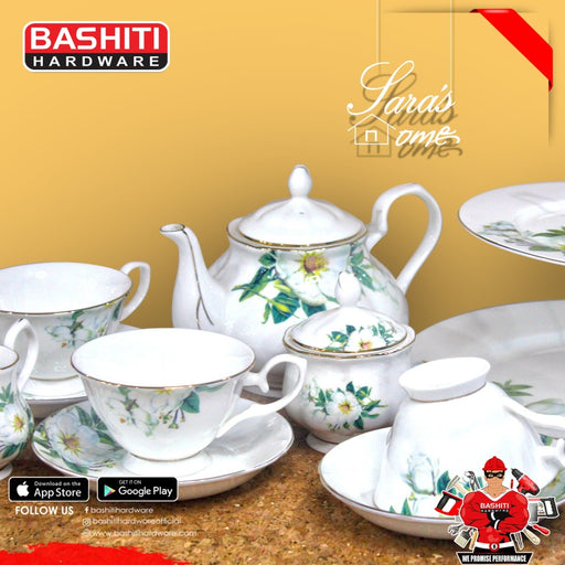Tea Set 17 PC with desert holder Bashiti Hardware